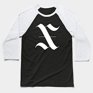 X gothic monogram logo Baseball T-Shirt